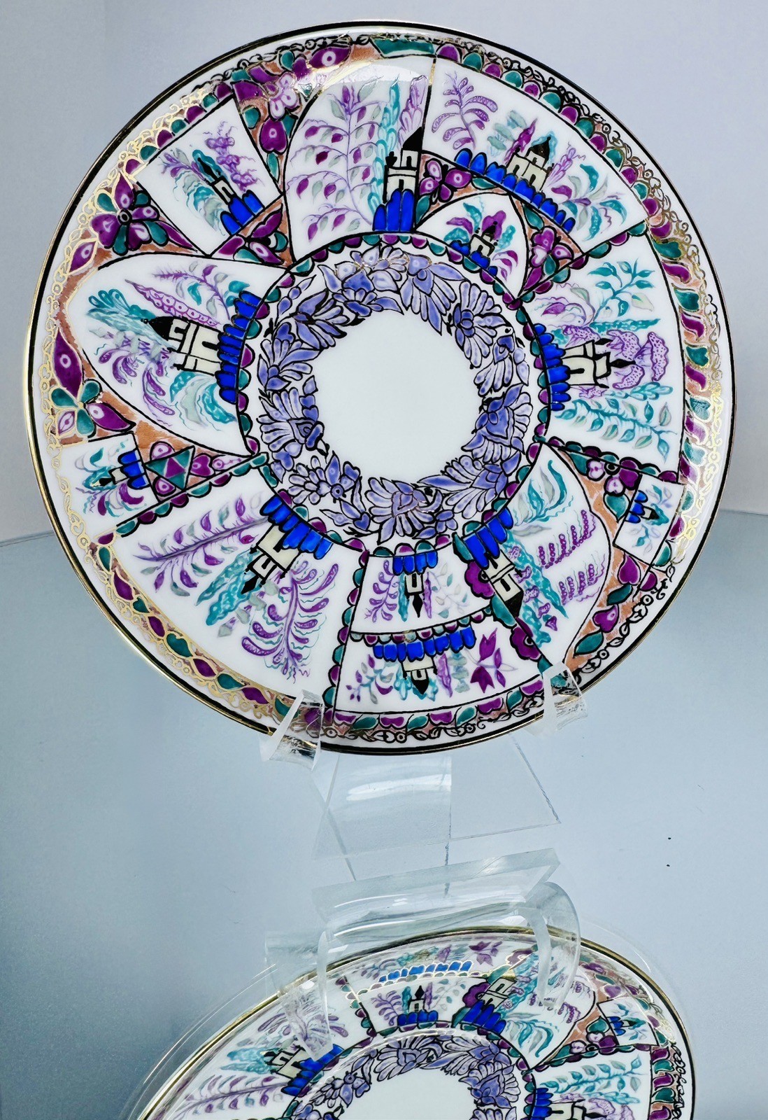 Rare Lomonosov Epresso Cup & Saucer "Tender Landscapes" (A) Mint Cond. Signed