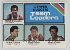 1975-76 Topps Team Leaders Ralph Simpson Mack Calvin Mike Green #278 0qr0