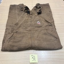 Bulwark Men's Unlined Canvas Duck FR 2112 Bib Overall Men's Size 38x30