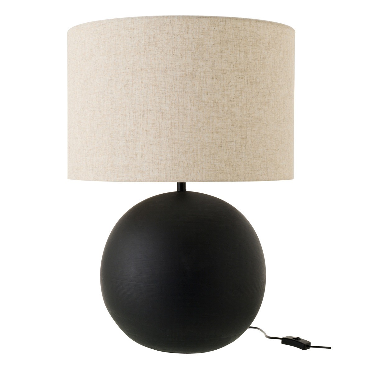 Lampe à poser en céramique noire Balle 62cm pour salon chic