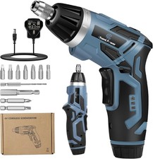 Cordless Electric Screwdriver Set, 6 +1 Torque Setting Rechargeable 4V Small Scr