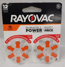 Rayovac Size 13 Hearing Aid Batteries 12 Pack