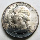 1939-D Washington Quarter 25c~Heavy Toning