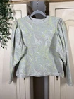 Ted Baker Women's Sweatshirt Sz 3 UK 12 Llanaa Marble Print Puff Sleeves jumper