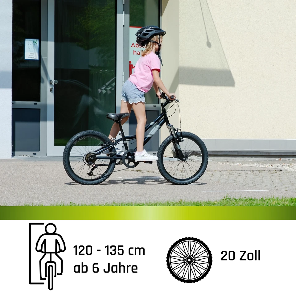 Galano GA20 20" Mountainbike Fahrrad 7Gang Kinderrad MTB Galano grau/blau 26 cm - Bild 3 von 4