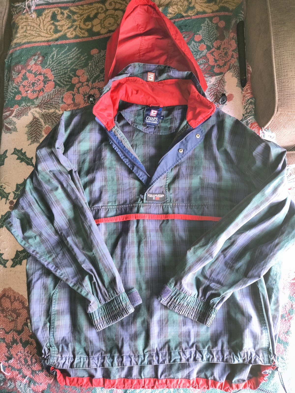 90s Chaps Ralph Lauren Mens Anorack Jacket Size XL Pull Over