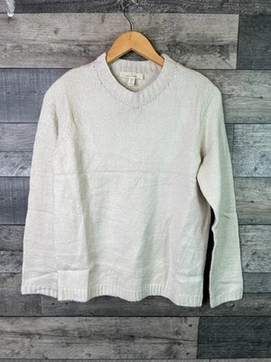 Seasalt Womens Merino Blend Jumper Size UK 12 Ivory Sweater Knit Basic Dawson