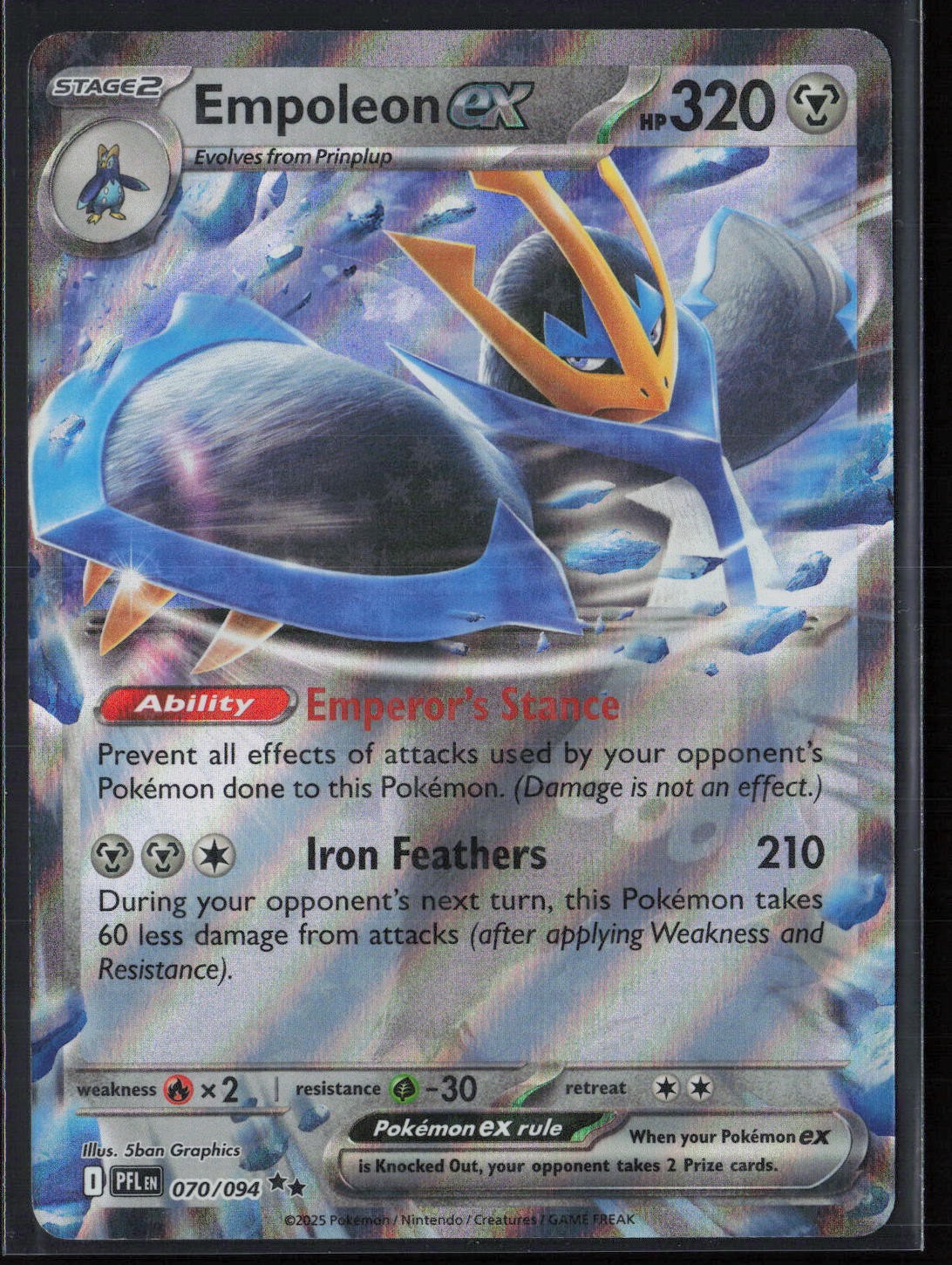Empoleon ex - Double Rare ME02: Phantasmal Flames 070/094 NM