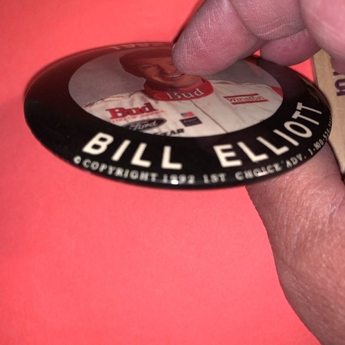 Vintage 1992 Bill Elliott Nascar Racing Pinback Button - Picture 4 of 5