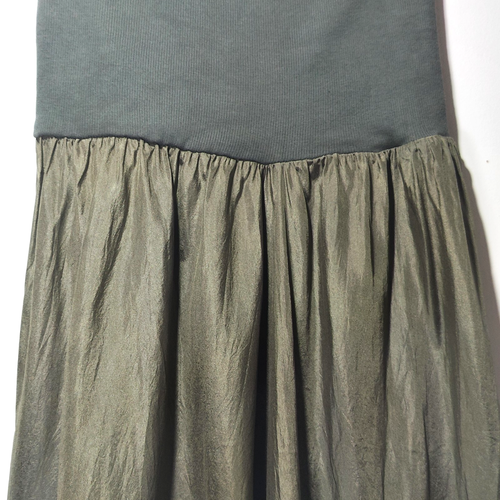 The People of The Labyrinths Fold Over Silk Maxi Skirt Forest Fairy Sz L Hole - Picture 8 of 21