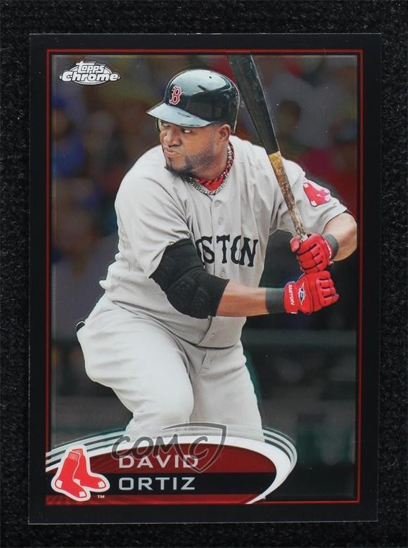 2012 Topps Chrome Black Refractor 23/100 David Ortiz #4 HOF 10p1