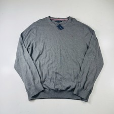 Tommy Hilfiger Pullover Sweater Gray Crewneck Men  s Size XXL Brand New