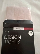 Collant design rosa pallido Marks And Spencer taglia L nuovo