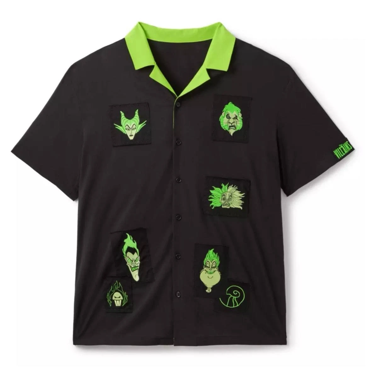 Our Universe Disney Villains Shirt — Glow‑in‑the‑Dark Woven, Men’s Size M, New