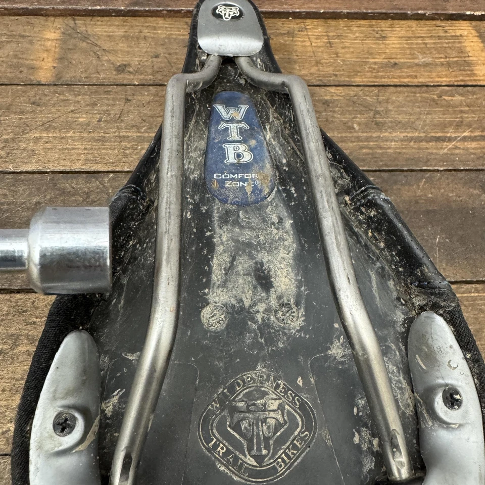 Assento de trilho de titânio WTB Comfort Zone selim de bicicleta preto MTB estrada vintage 305g - Imagem 4 de 4