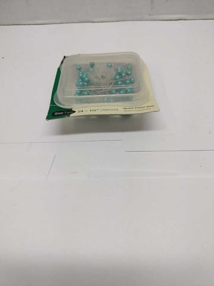 Dritz 100 Ct Long Pearlized PINS ~ 1.1/2" Nickel Plated - Image 3 of 4