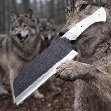 Aj Collectible Inc Carbon Steel Meat Cleaver Chopper Chef Kitchen Blank Blade