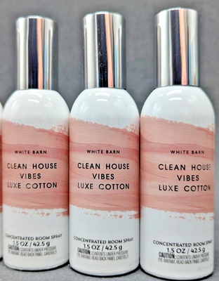 #ad #ad 3x Bath amp; Body Works CLEAN HOUSE VIBES LUXE COTTON Concentrated Room Spray 1.5oz $27.99