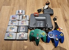Nintendo 64 N64 Console Bundle 2 x Controller 9 x Games Tested Working