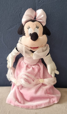 Disney Minnie Maus Plüschtier Disneyland Paris rosa Prinzessin Kleid 30 cm