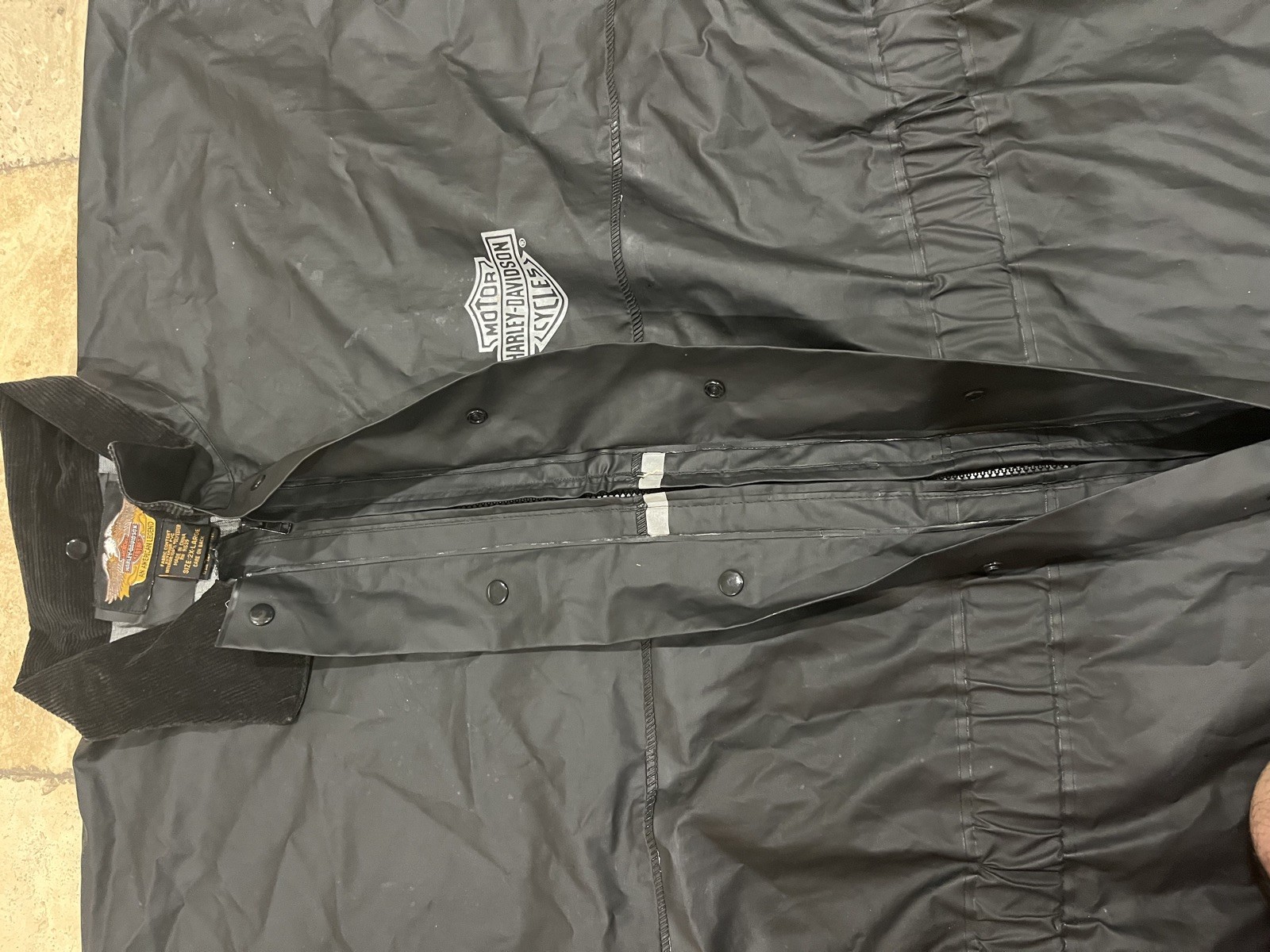 Harley Davidson Men's XXL 2XL Rain Coverall PVC Motorcycle Boiler suit overalls 