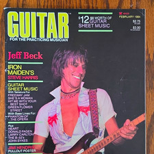 GUITAR Magazine February 1984 Jeff Beck Cover Hendrix Steve Harris Larry Carlton