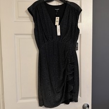 Express Cocktail Formal Dress Black Glitter NWT MEDIUM short Party