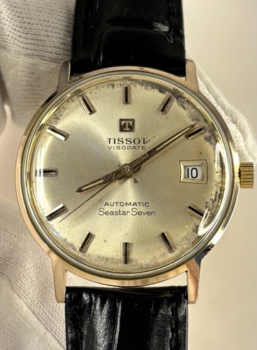 TISSOT Visodate Seastar Vintage 1970’s Men’s Automatic Gold Dress Watch - Picture 2 of 5