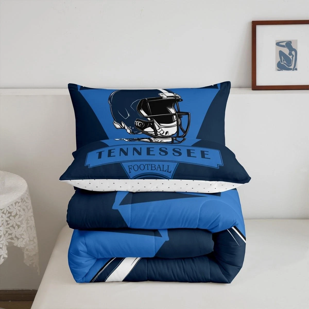 Tennessee Titans Queen Comforter Bedding Set Football
