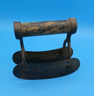 Antique Double Blade Mezzaluna Food Chopper Wood Handle Primitive Kitchen Tool