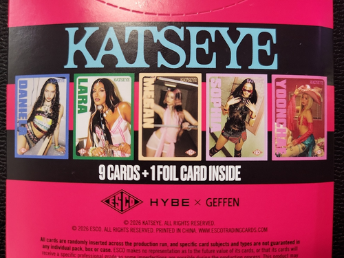 2026 ESCO KATSEYE WILD one Trading Card Pack Look for Autos 9 cards + 1 Foil - Afbeelding 3 van 13
