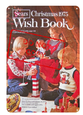 #ad Sears 1975 Christmas Wish Book Retro Reprint Cover 8x12 Aluminum Metal Sign $18.00