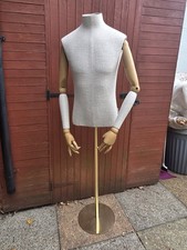 Bonaveri Tailor Style wood posable arms, Male MANNEQUIN Dummy Metal Stand