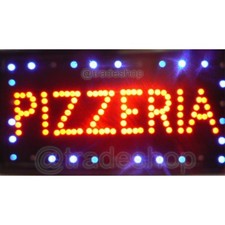 INSEGNA LUMINOSA A LED CON SCRITTA PIZZERIA PER RISTORANTI E BAR 50 X 25 CM