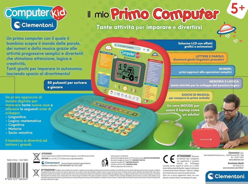 Clementoni 16656 Sapientino Il Mio Primo Computer Educativo Interattivo con 35 a - Immagine 4 di 4