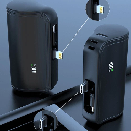 LED Mini Portable Charger 10000mAh Power Bank USB C Charging For iPhone NEW - Picture 5 of 13