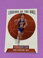 2019-20 Panini NBA Hoops John Stockton Legends Of The Ball Holo #7 Utah Jazz