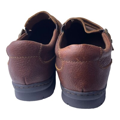 b.o.c BORN Concept Brown Leather Buckled Loafers Slip On 