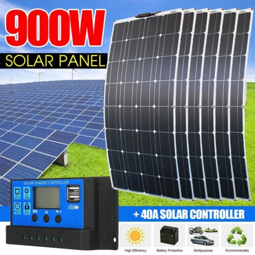150-900W Mono Solar Panel Kit 12V RV Camping Marine Home off-grid Battery Charge