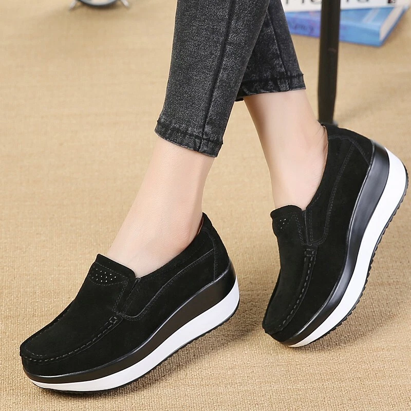Platform slip on best sale loafers