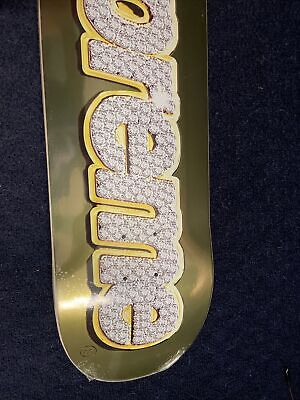 Supreme BLING Box Logo Gold Skateboard Deck 8.25