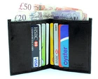 MENS RFID SAFE LEATHER ULTRA SLIM MINI CREDIT CARD NOTE CASE WALLET BLACK 122