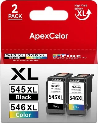 ECONOMINK Cartuchos de impresora PG-545 CL546XL para Canon Pixma TS 3150 3450 3350 MG 2550 2450