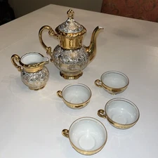 VINTAGE - Mitterteich Bavaria Germany 062 Gold Leaf Tea/Coffee Partial Set