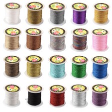 3 Roll 9-Ply Round Metallic Cord Tinsel String Rope For Decorating Craft 0.8mm