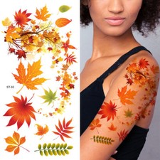 Supperb  Temporary Tattoos - Autumn Leaves maple leaves leaf Tattoo