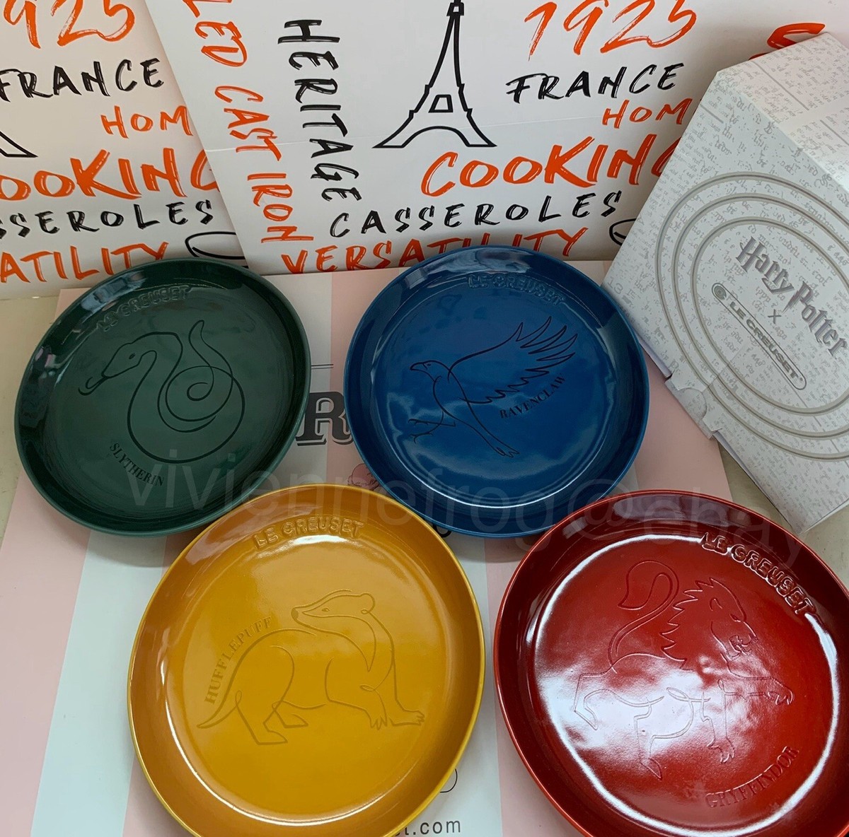 LE CREUSET x HARRY POTTER HOGWARTS HOUSES DESSERT ROUND 4 PCS