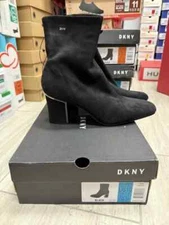 Choose Your Size DKNY Women’s Cavale Microsuede Heeled Boots Black
