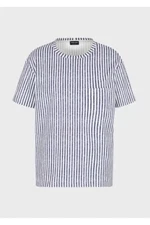 Giorgio Armani Vertical Striped T-shirt Tee | White | Size Large / 50 | RRP £490