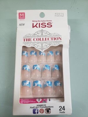 KISS  Nails Kit, MEDIUM Length 28 nails  62271-SSC02-NO GLUE!!!!!!!-N44